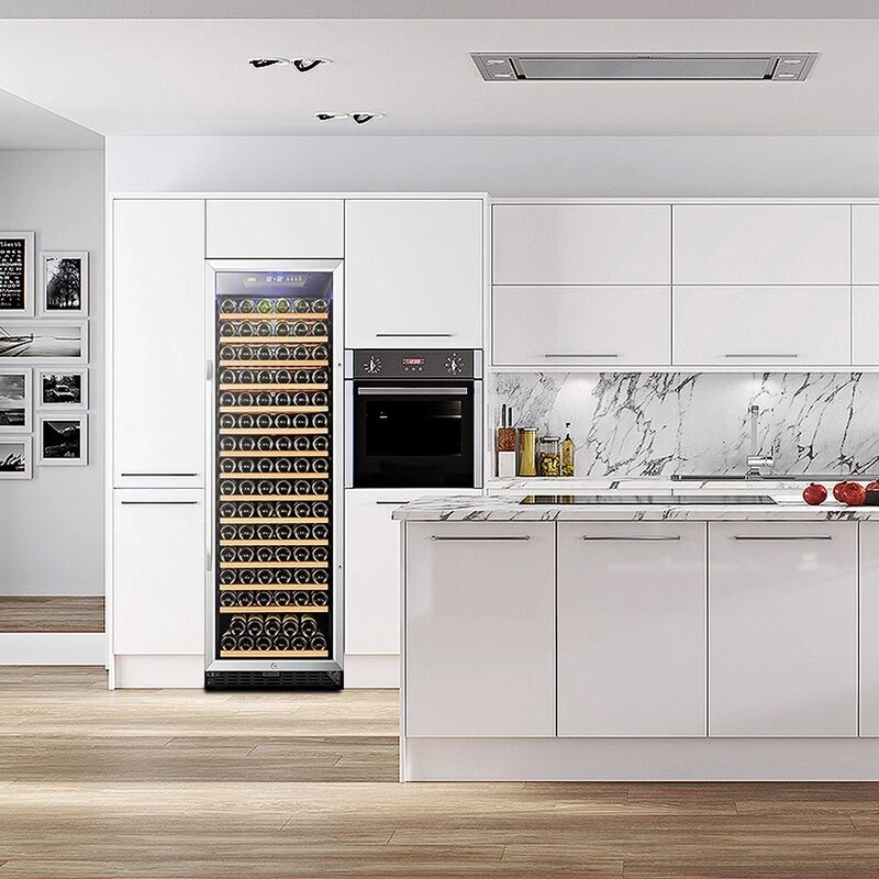 Luxury Built-in 171 Bottles Single Zone Compressor Wine Fridge